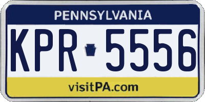 PA license plate KPR5556