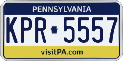 PA license plate KPR5557