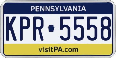 PA license plate KPR5558