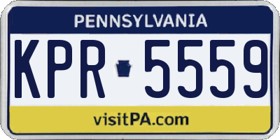 PA license plate KPR5559