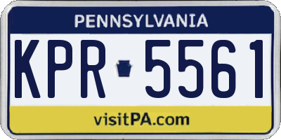 PA license plate KPR5561