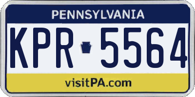 PA license plate KPR5564