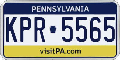 PA license plate KPR5565