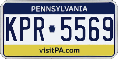 PA license plate KPR5569