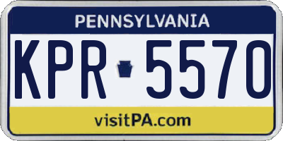 PA license plate KPR5570