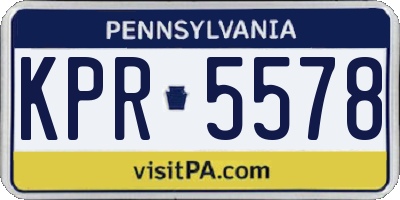 PA license plate KPR5578