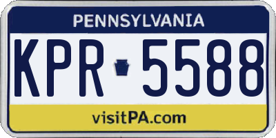 PA license plate KPR5588