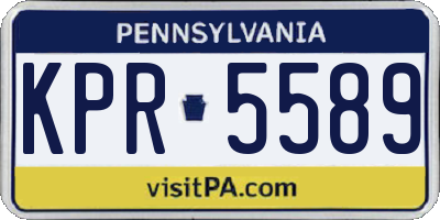 PA license plate KPR5589