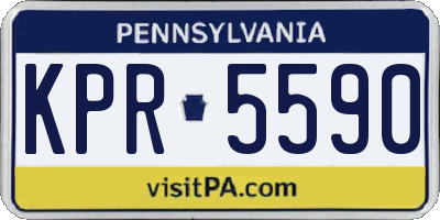 PA license plate KPR5590