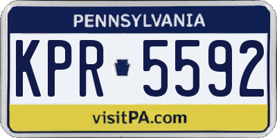 PA license plate KPR5592