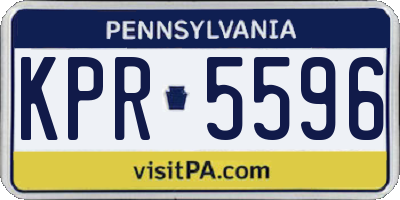PA license plate KPR5596