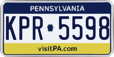 PA license plate KPR5598