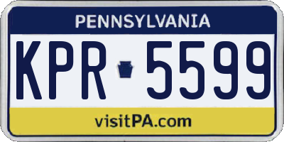 PA license plate KPR5599