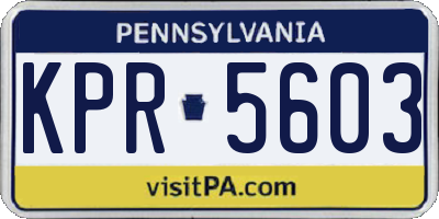 PA license plate KPR5603
