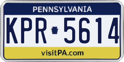 PA license plate KPR5614