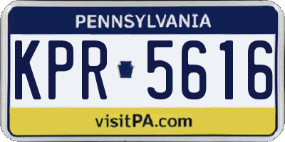 PA license plate KPR5616