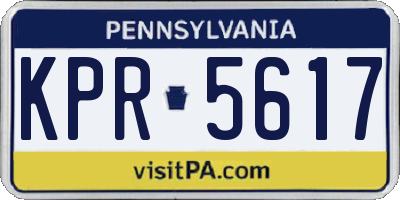 PA license plate KPR5617
