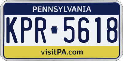 PA license plate KPR5618