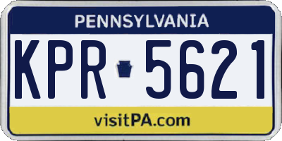 PA license plate KPR5621
