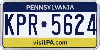 PA license plate KPR5624