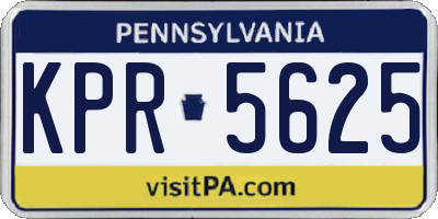 PA license plate KPR5625
