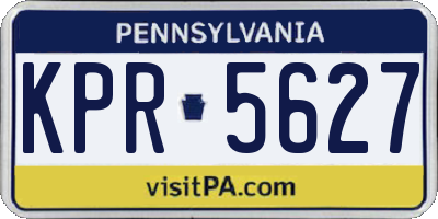 PA license plate KPR5627