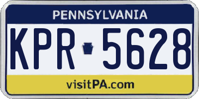 PA license plate KPR5628