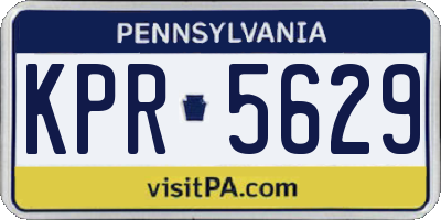 PA license plate KPR5629