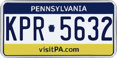 PA license plate KPR5632