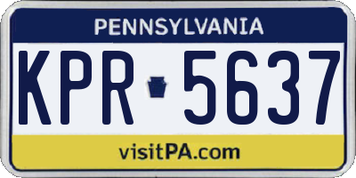 PA license plate KPR5637