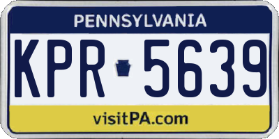 PA license plate KPR5639
