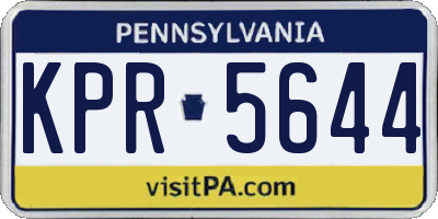 PA license plate KPR5644