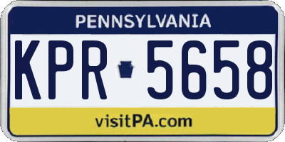 PA license plate KPR5658
