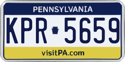 PA license plate KPR5659