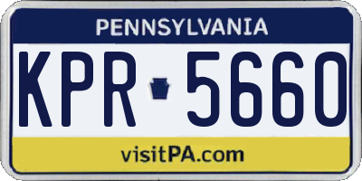 PA license plate KPR5660