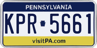 PA license plate KPR5661