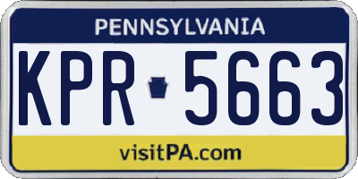 PA license plate KPR5663
