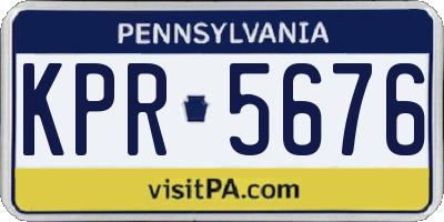 PA license plate KPR5676