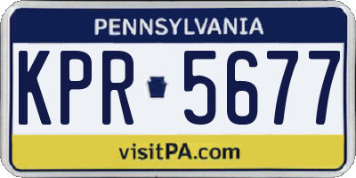 PA license plate KPR5677