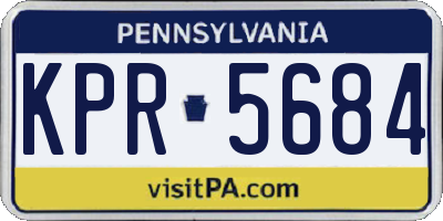 PA license plate KPR5684