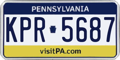 PA license plate KPR5687