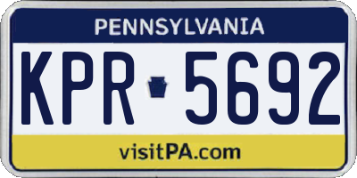 PA license plate KPR5692