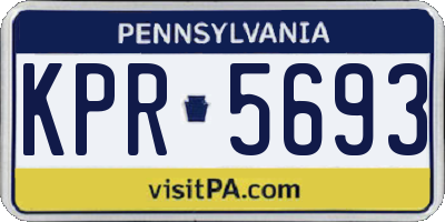 PA license plate KPR5693