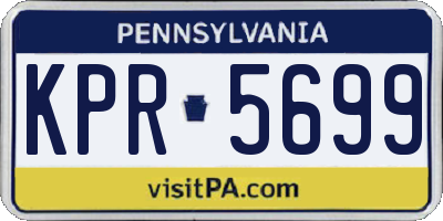 PA license plate KPR5699