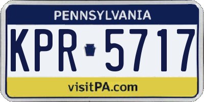 PA license plate KPR5717