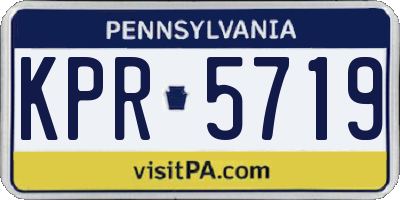 PA license plate KPR5719