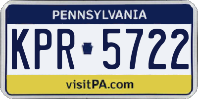 PA license plate KPR5722