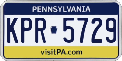 PA license plate KPR5729