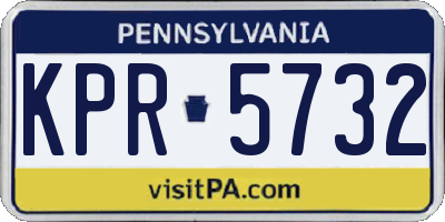 PA license plate KPR5732