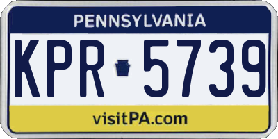 PA license plate KPR5739